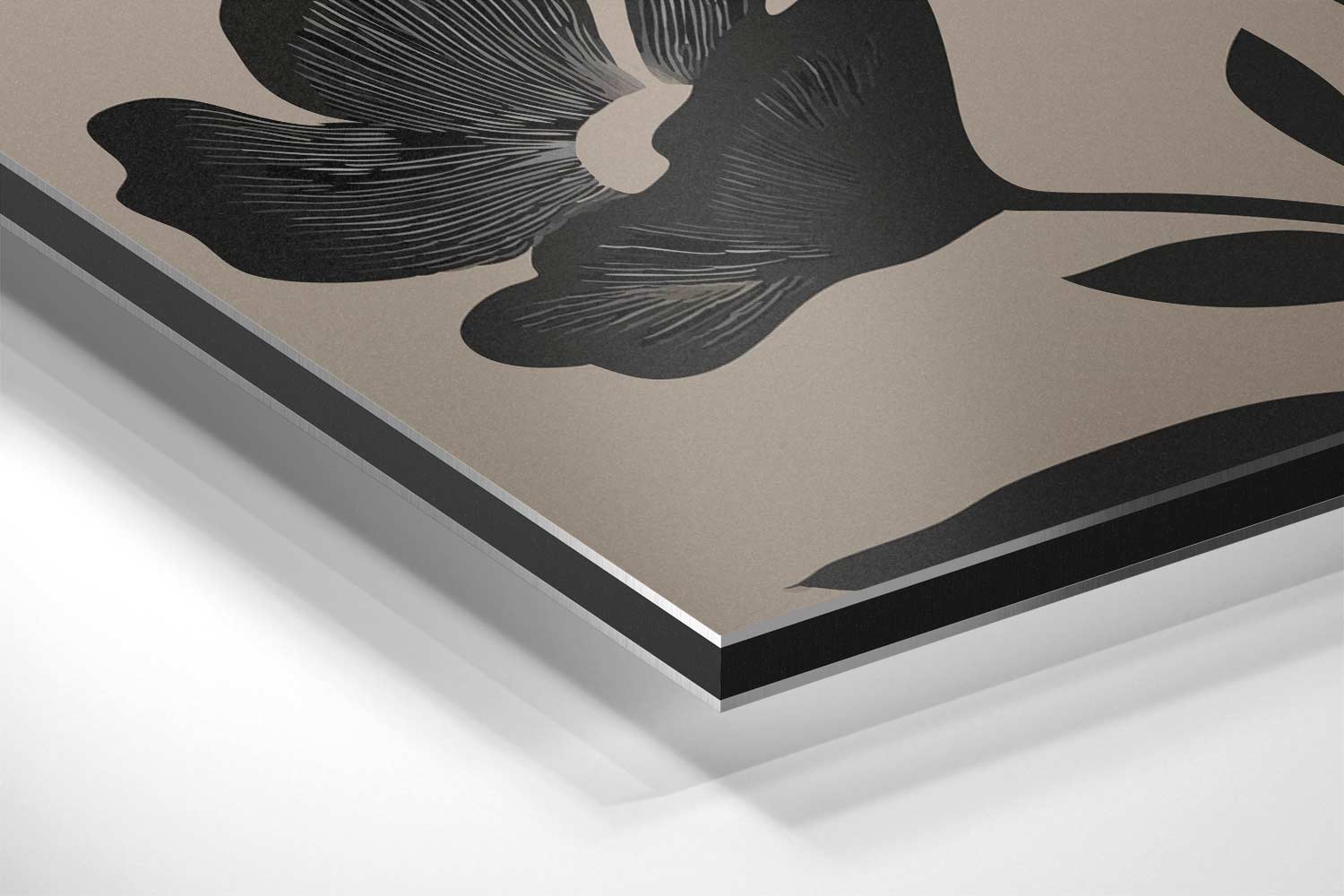 Bloemenpracht in Zwart-Wit Kunstwerk-canvas-dibond-plexiglas-wanddecoratie-WallArtistic