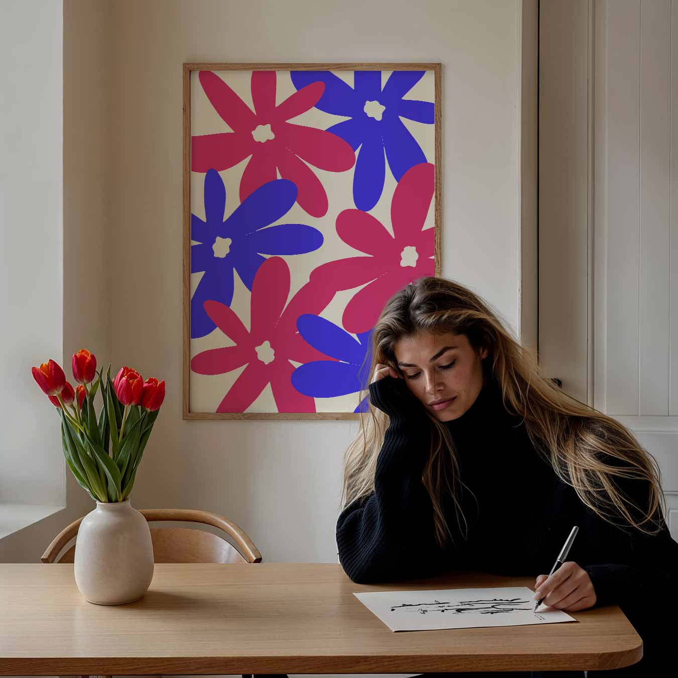 Bloemenpracht in Felle Kleuren Poster