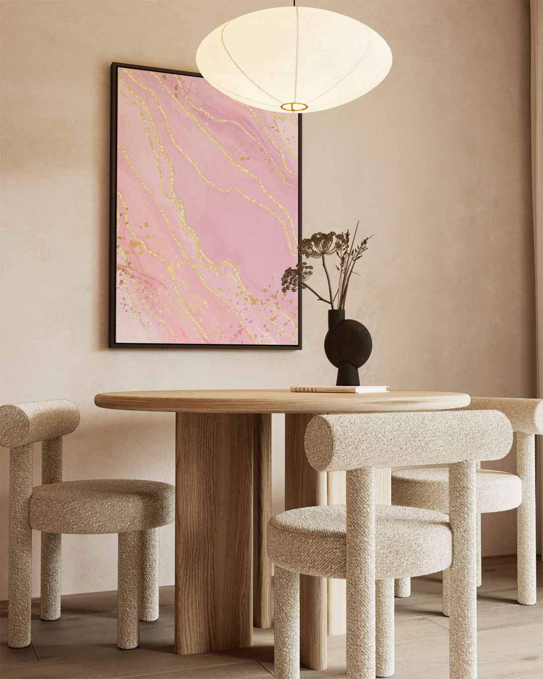 Dromerige Marmeren Abstractie Kunstwerk-canvas-dibond-plexiglas-wanddecoratie-WallArtistic