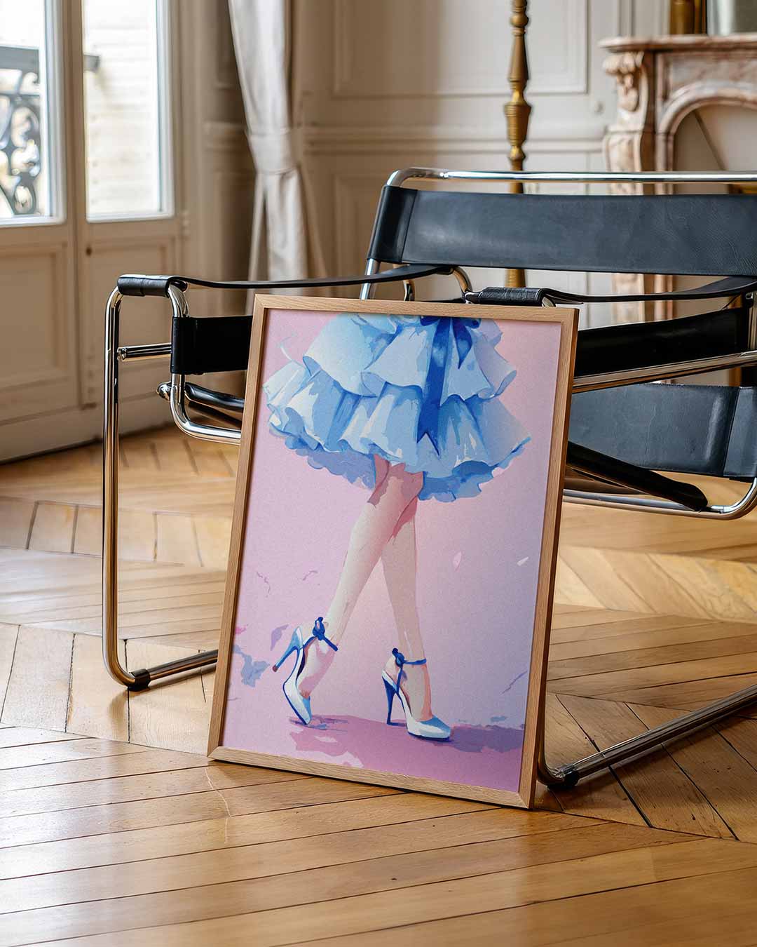 Betoverende Blauwe Jurk Poster