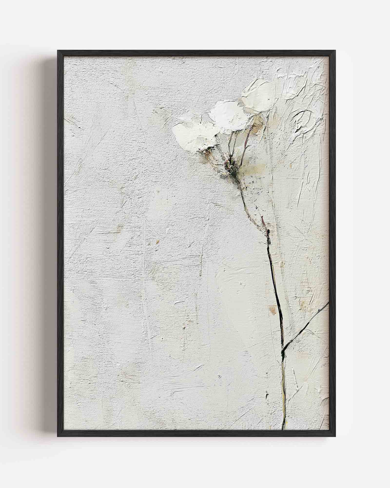 Witte bloemen Poster
