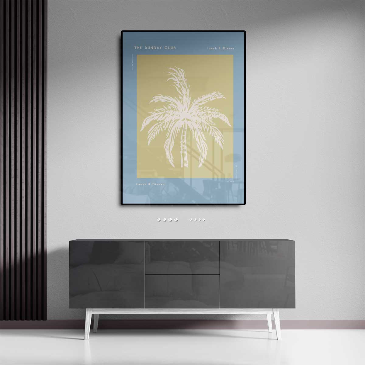 Tropische Palmboom Kunstprint Kunstwerk-canvas-dibond-plexiglas-wanddecoratie-WallArtistic