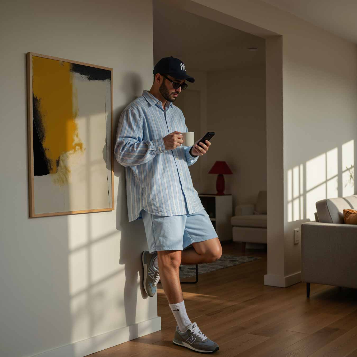 Abstracte Warme Harmonie Poster-WallArtistic