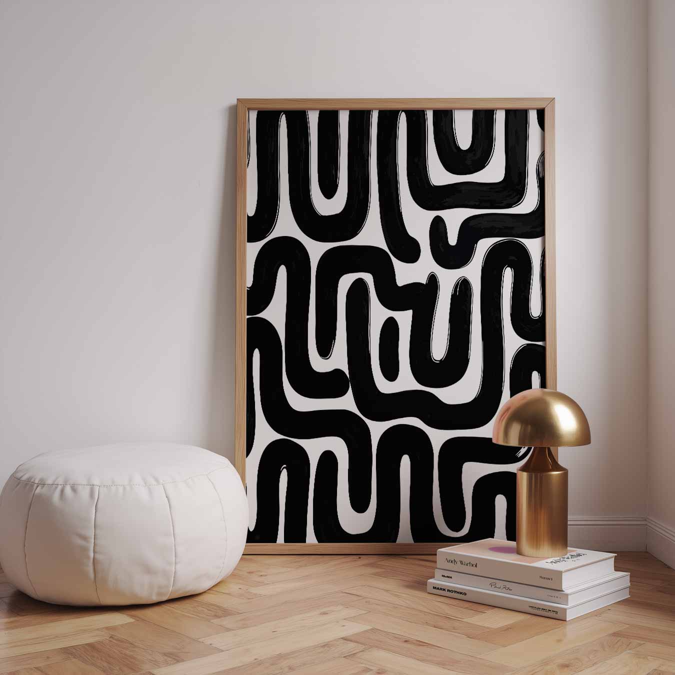 Abstracte Linie Kunst Poster-WallArtistic