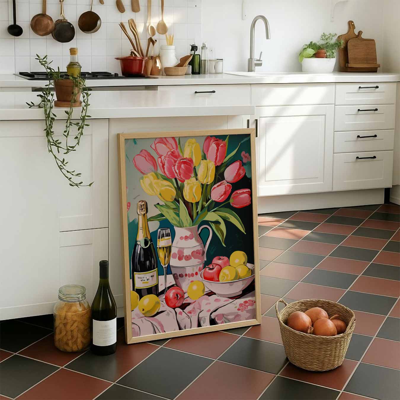 Bloemen en Bubbels Poster
