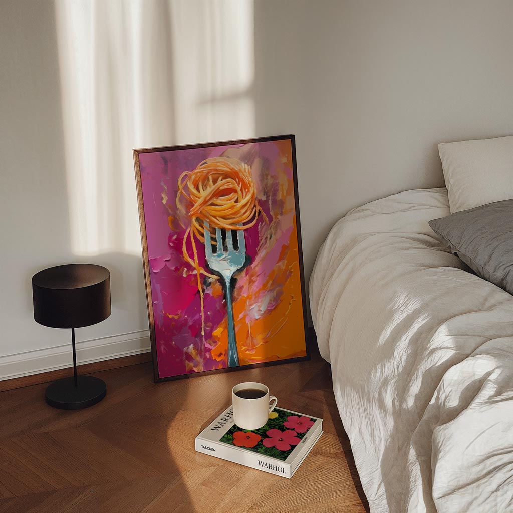 Smakelijke Kleuren Spaghetti Poster
