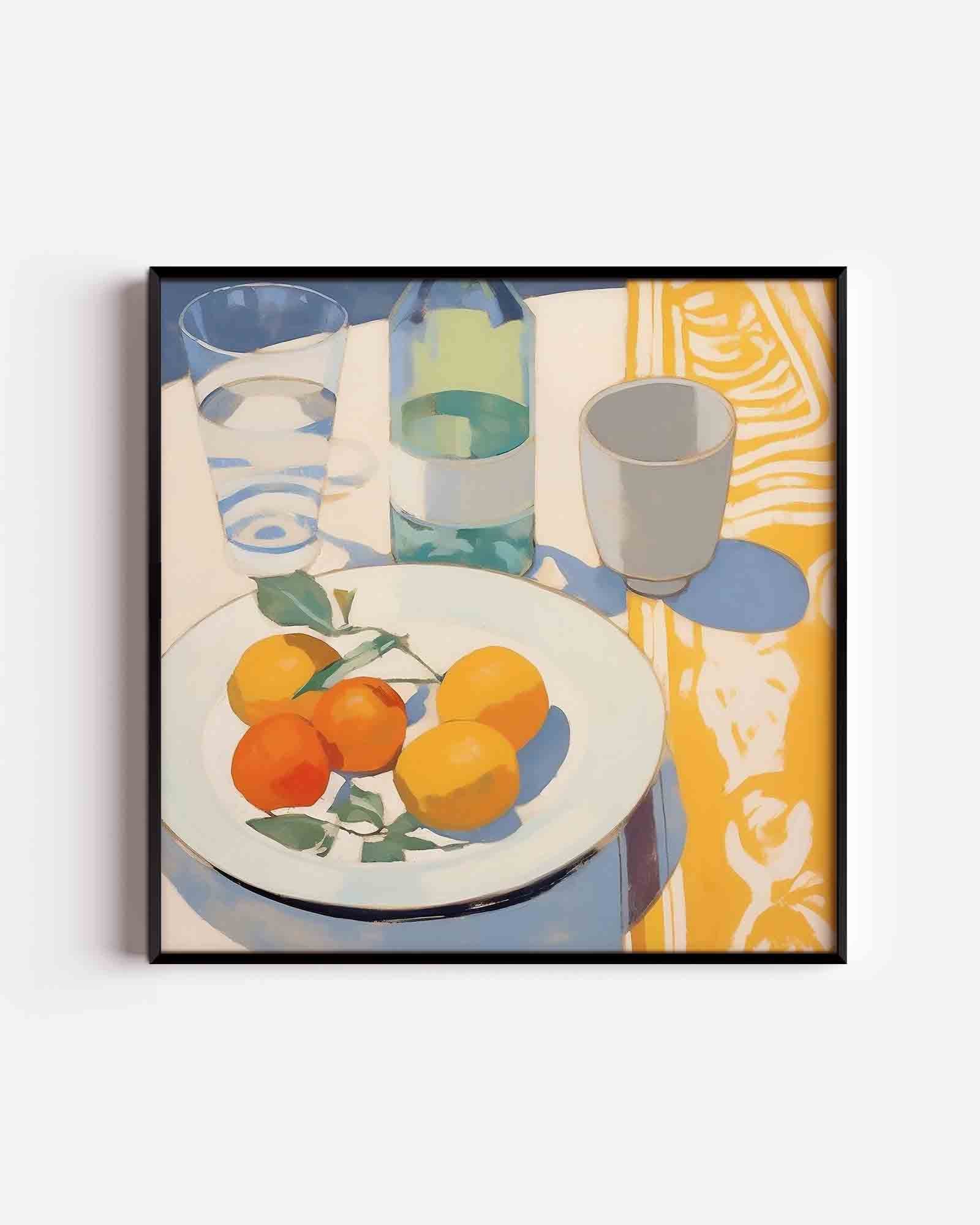 Citrus en glazen Poster