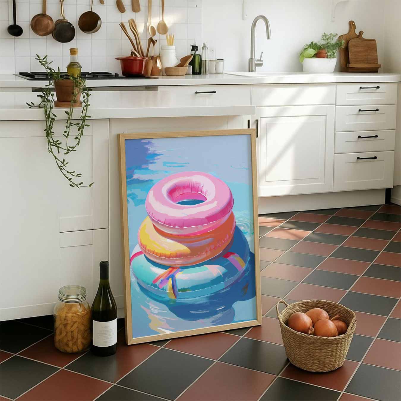 Kleurrijke Zwembad Fun Poster
