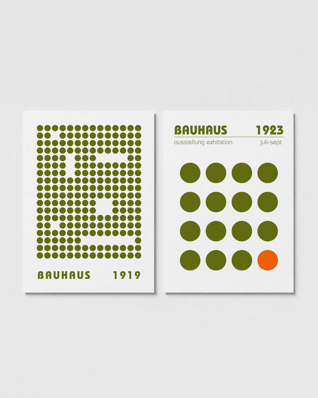 Cirkelpatroon en typografie Posterset