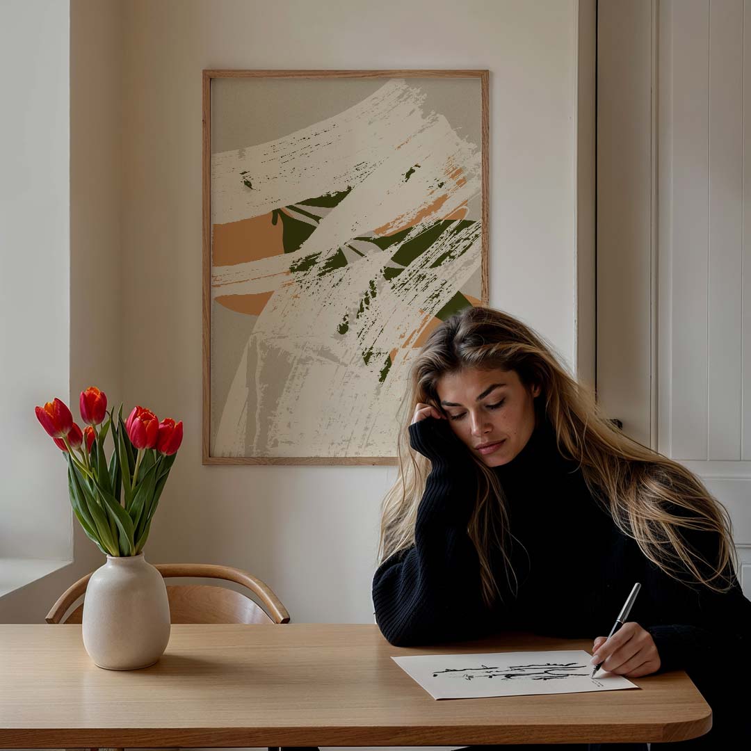 Moderne Artistieke Brushstroke Poster-WallArtistic