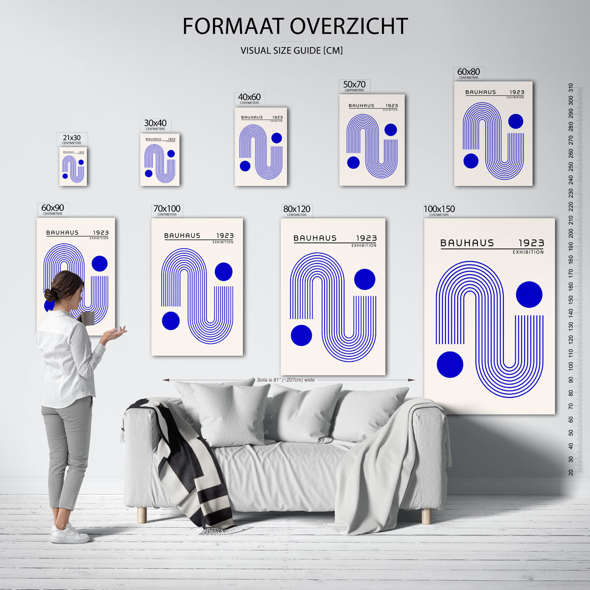 Lijnen en cirkels Poster