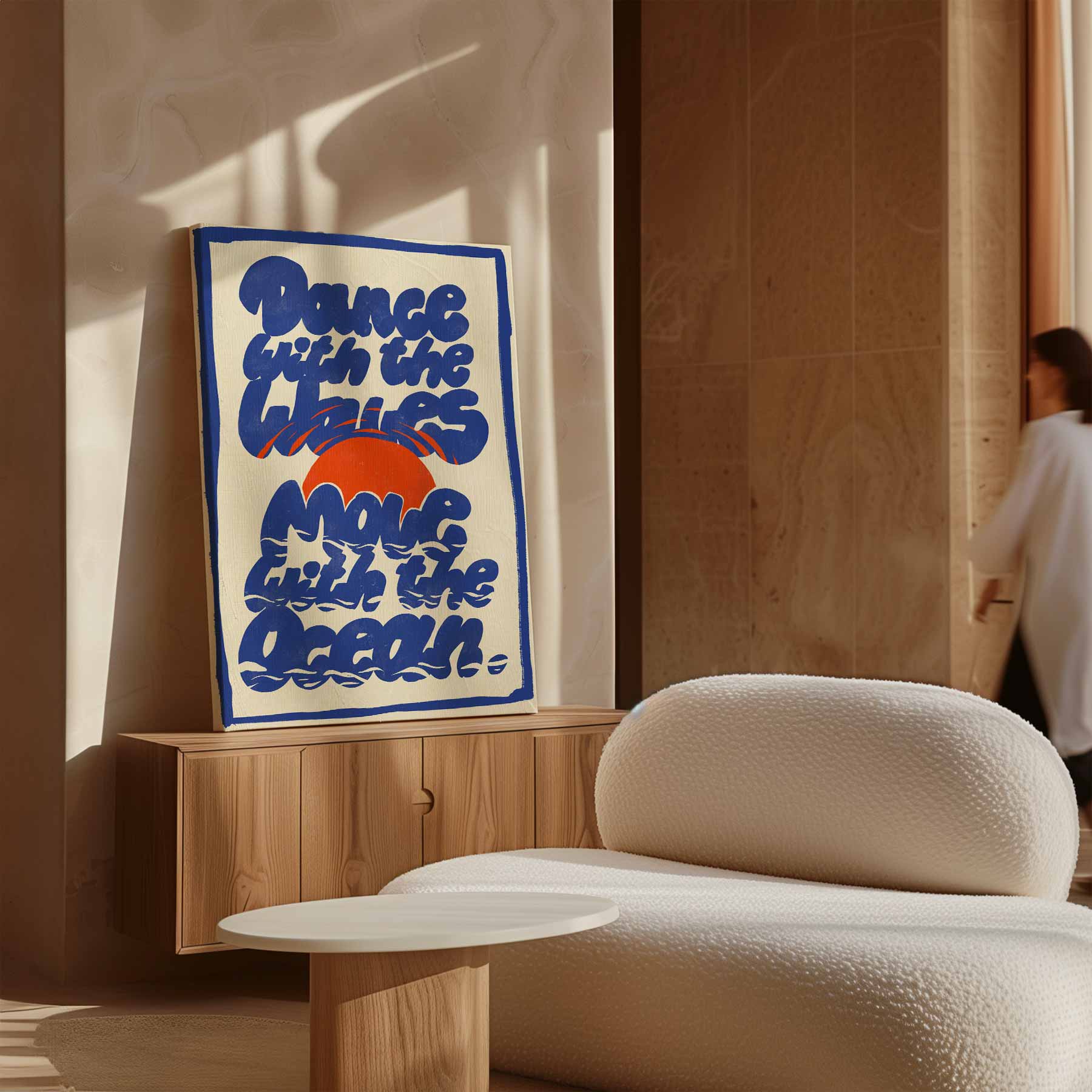 Dans met de Golven Kunstwerk-canvas-dibond-plexiglas-wanddecoratie-WallArtistic