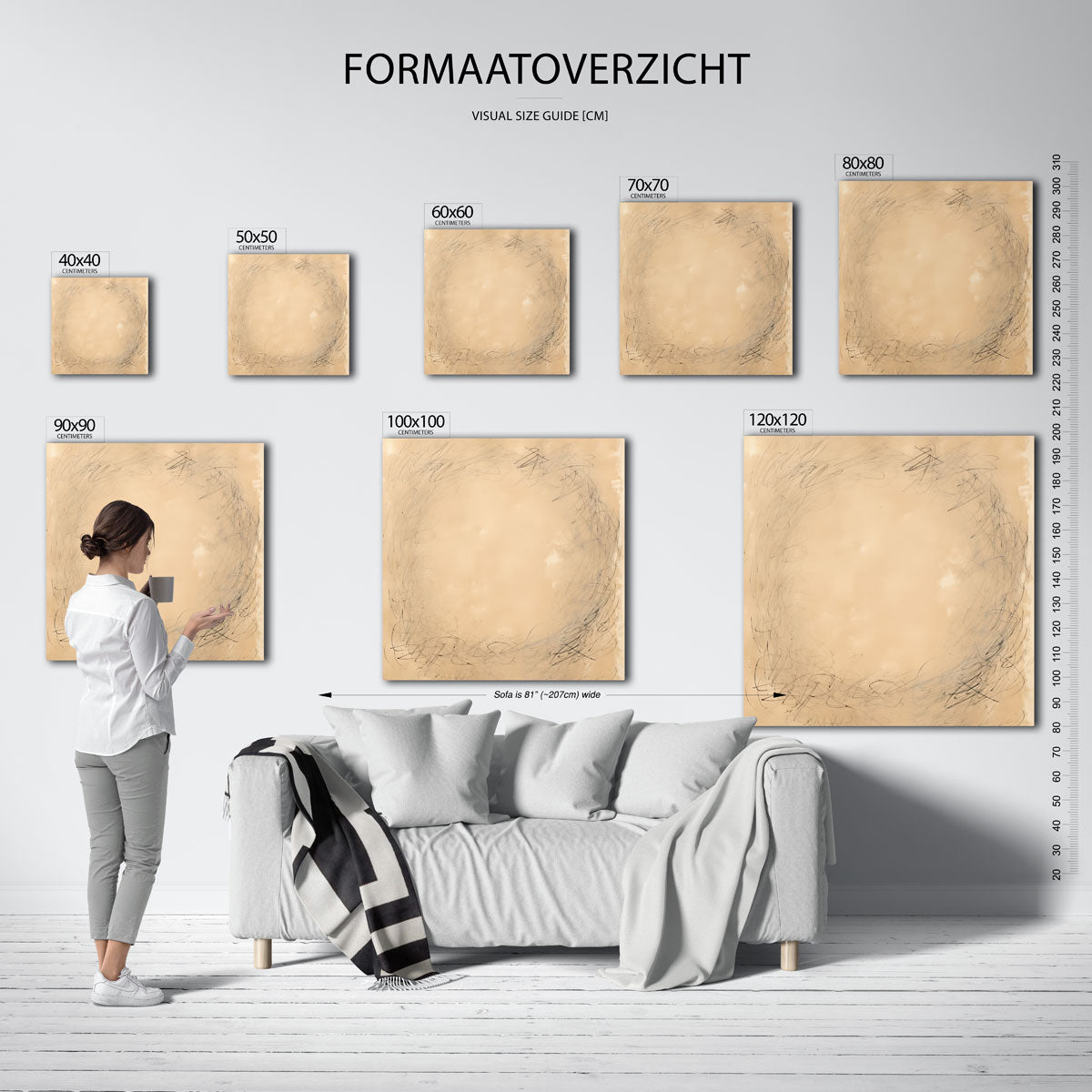 Abstracte cirkelvormige lijnen Poster