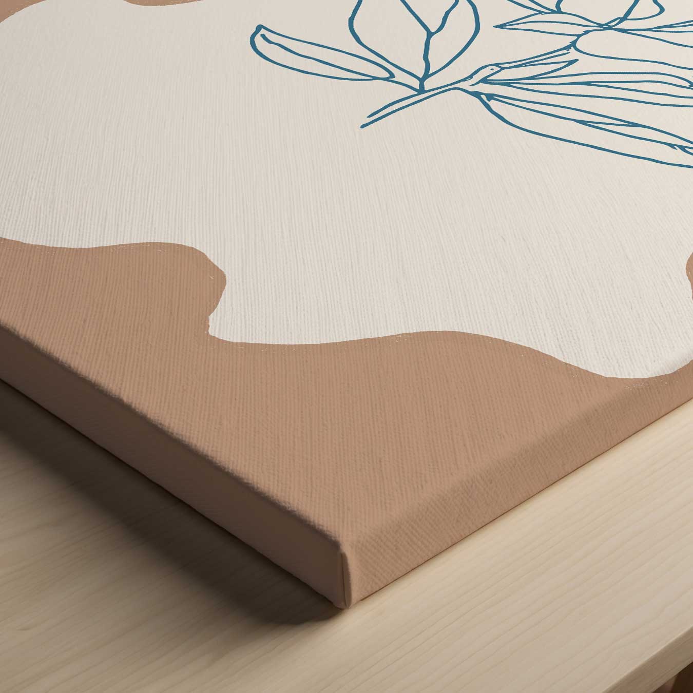 Eenvoudige Bloemenschets Kunstwerk-canvas-dibond-plexiglas-wanddecoratie-WallArtistic