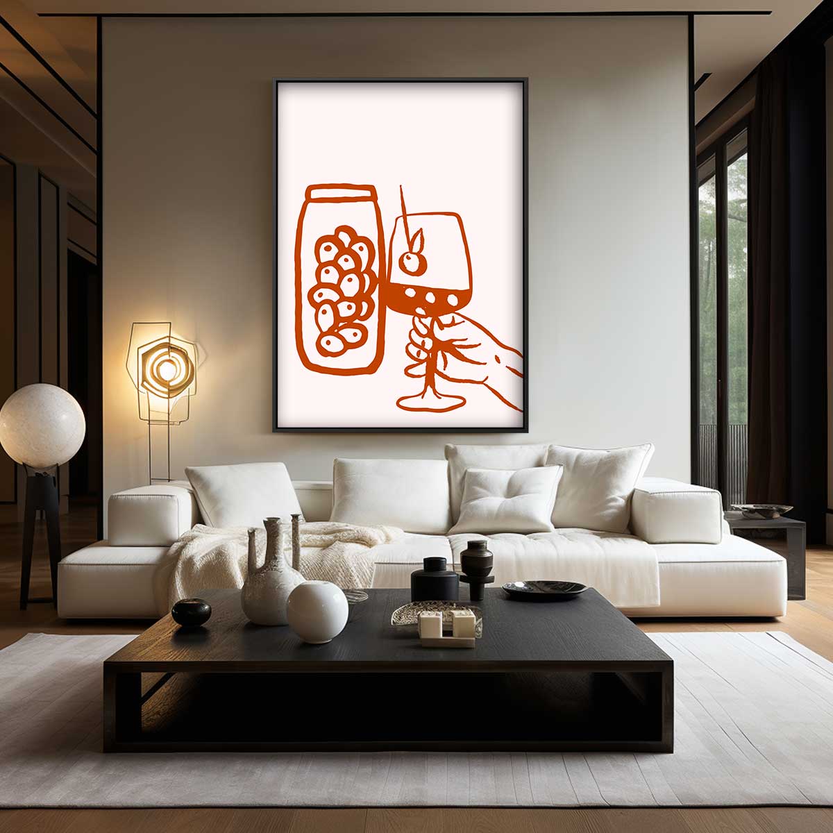 Stijlvolle Avond Kunstwerk-canvas-dibond-plexiglas-wanddecoratie-WallArtistic
