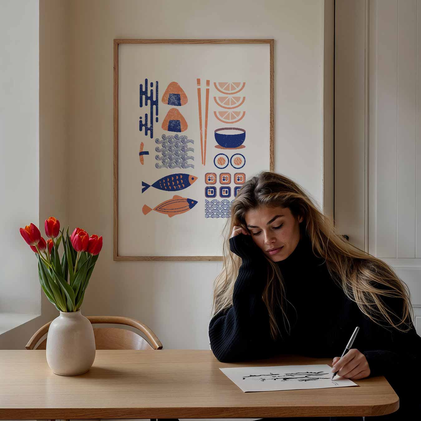 Japanse Eetervaring Poster-WallArtistic