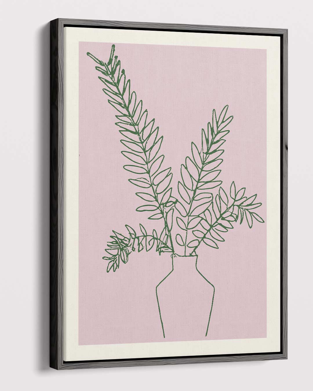 Eenvoudige Botanische Lijntekening Kunstwerk-canvas-dibond-plexiglas-wanddecoratie-WallArtistic