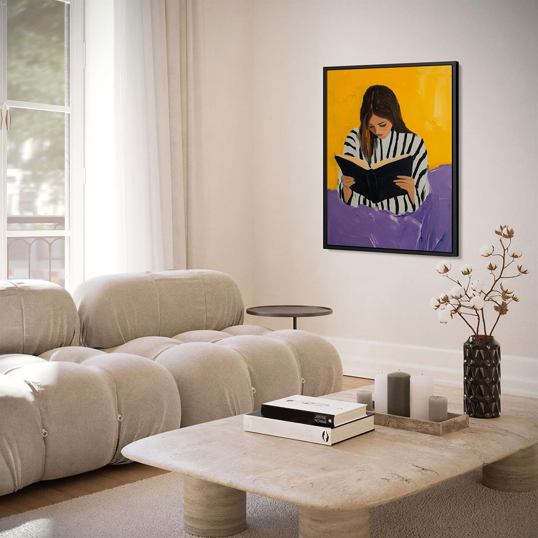 Lezende vrouw Kunstwerk