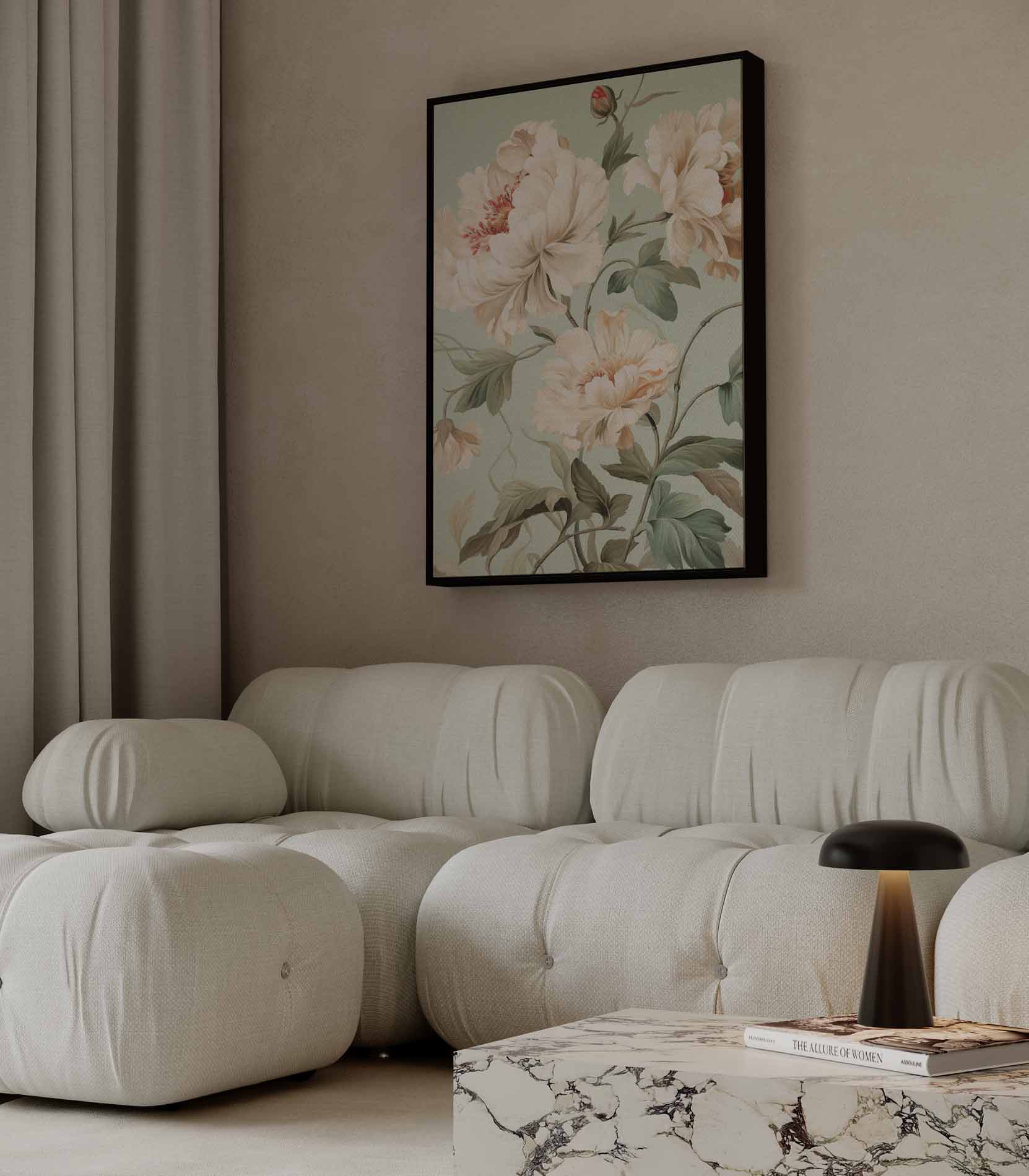 Tijdloze Bloemenpracht Kunstwerk-canvas-dibond-plexiglas-wanddecoratie-WallArtistic