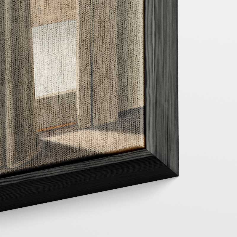Vrouw bij het Raam Kunstwerk-canvas-dibond-plexiglas-wanddecoratie-WallArtistic