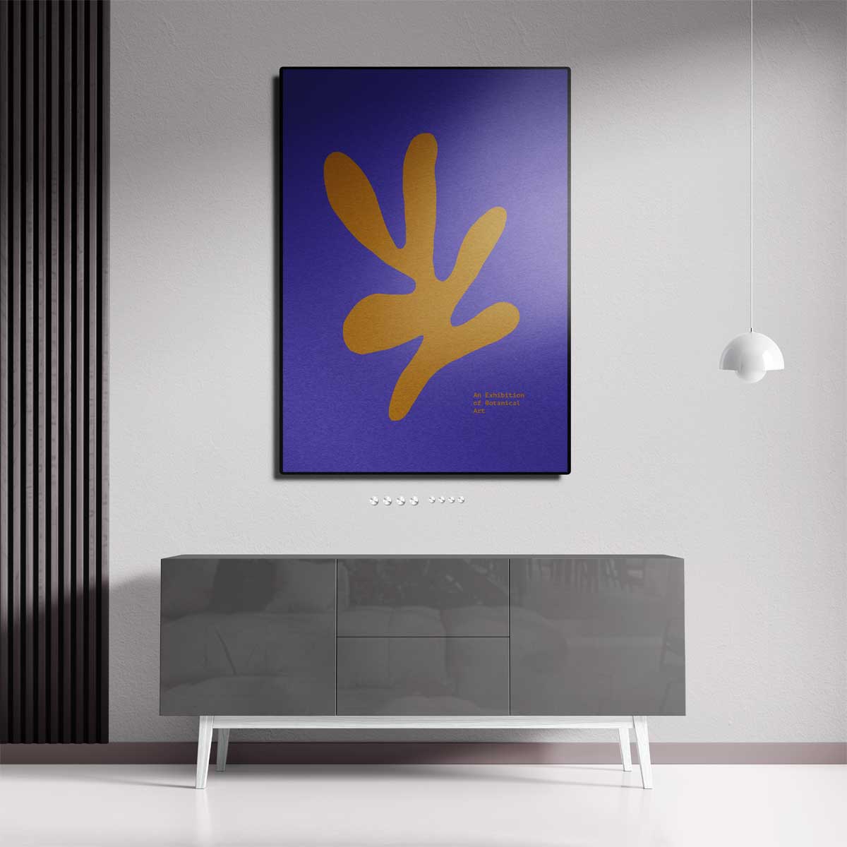 Abstracte Botanische Vormen Kunstwerk-canvas-dibond-plexiglas-wanddecoratie-WallArtistic