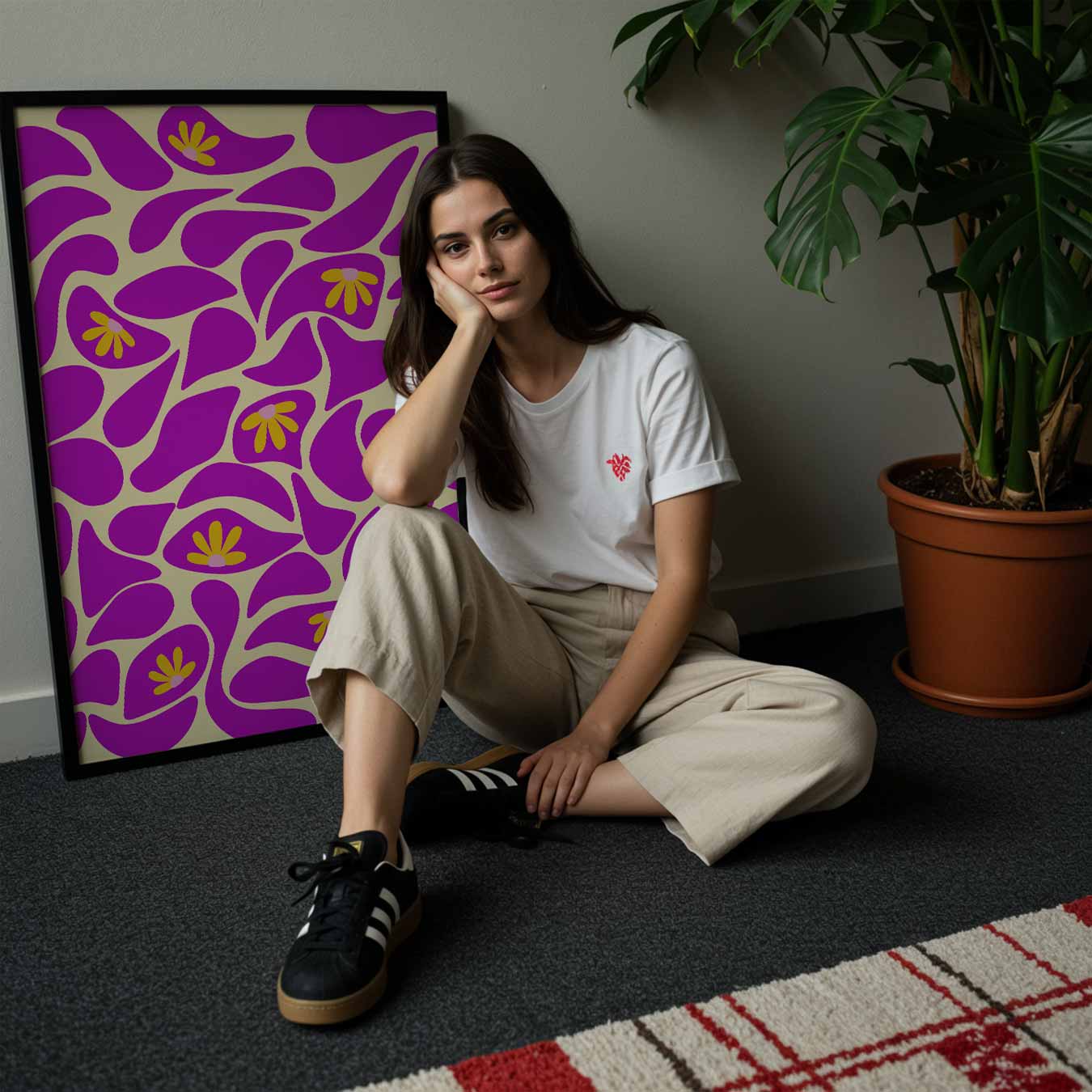 Bloemendroom Abstracte Kunst Poster