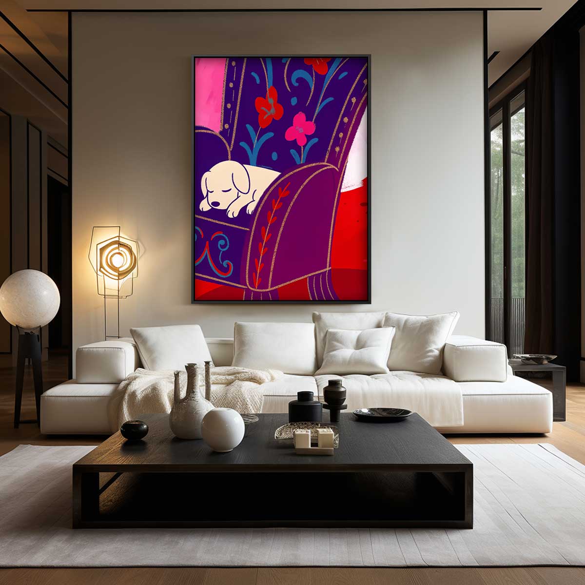 Snoezige Hondendroom Kunstwerk-canvas-dibond-plexiglas-wanddecoratie-WallArtistic