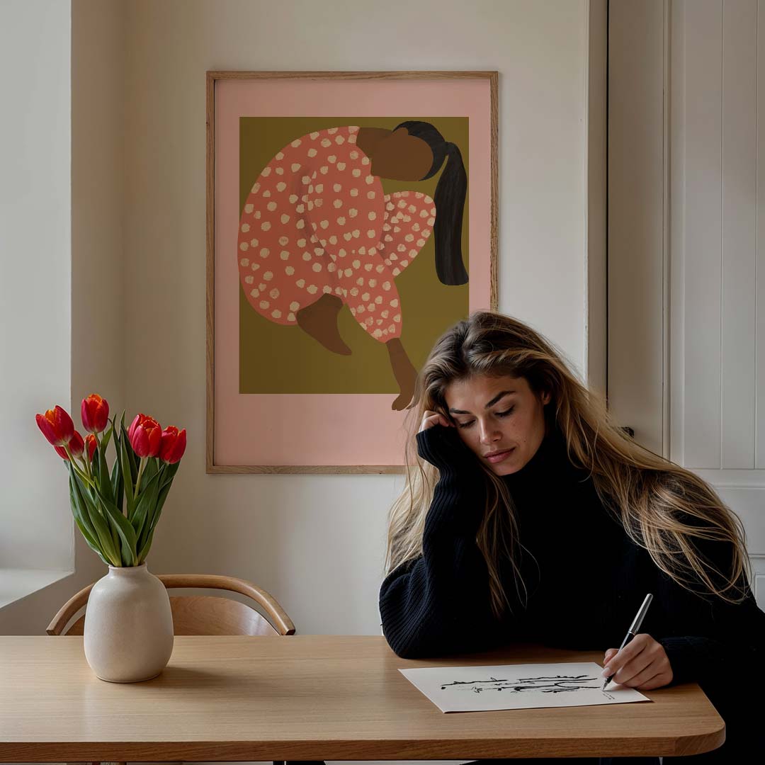 Stijlvolle Vrouwelijke Abstractie Poster-WallArtistic