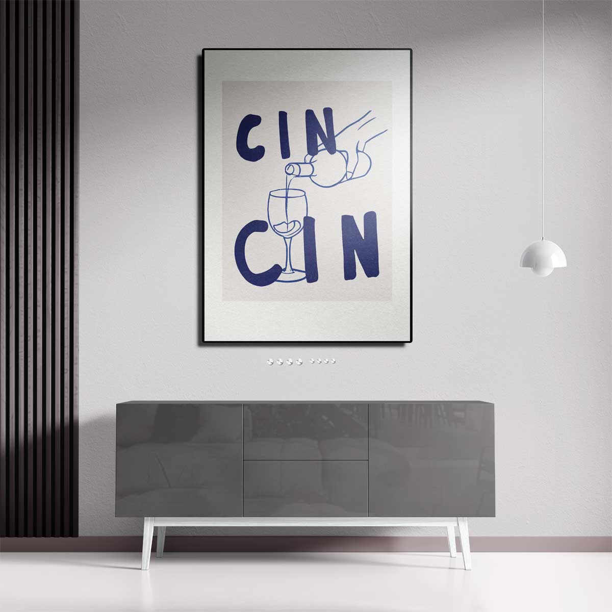 Cin Cin Cheers Illustratie Kunstwerk-canvas-dibond-plexiglas-wanddecoratie-WallArtistic
