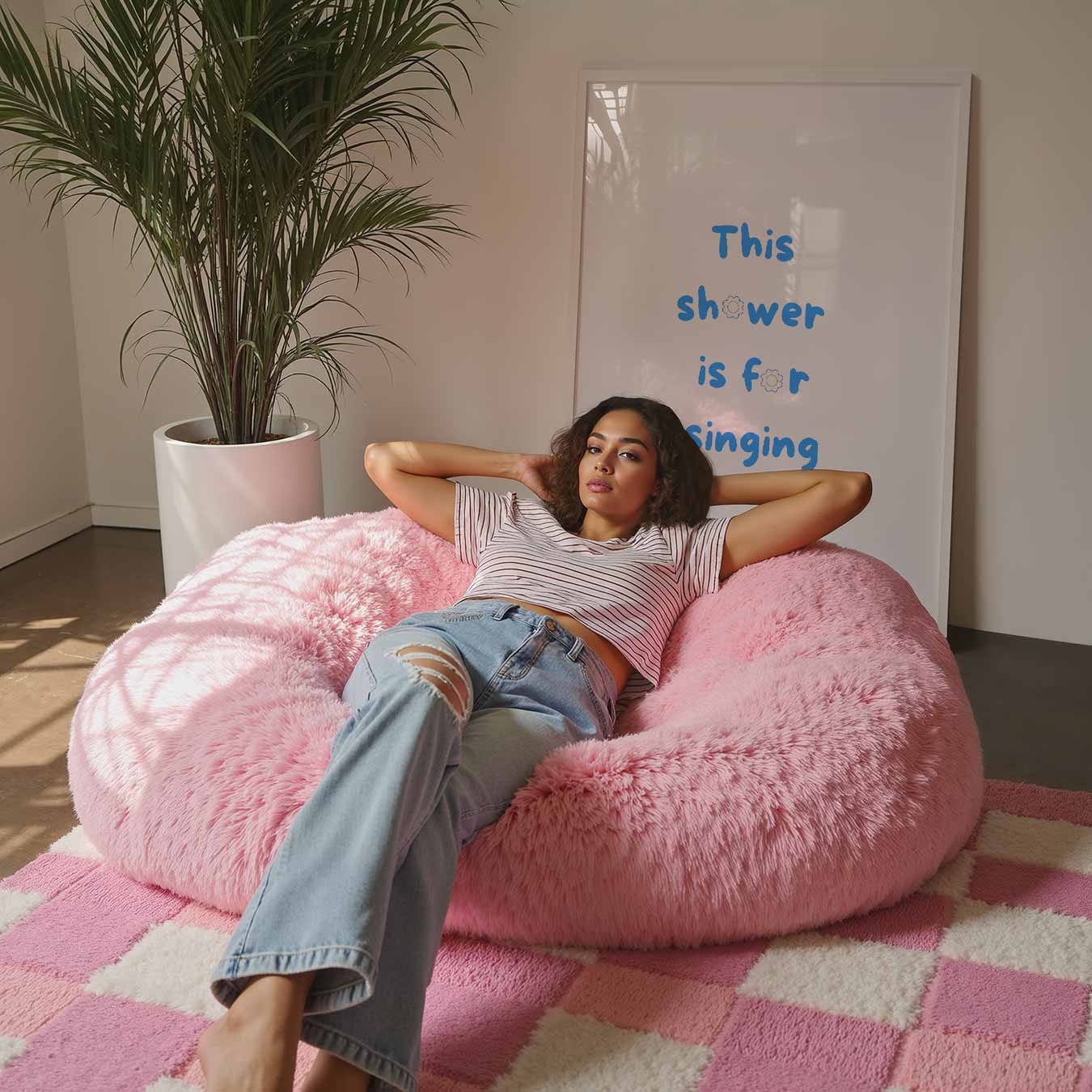 Zingende Douche Inspiratieposter-WallArtistic