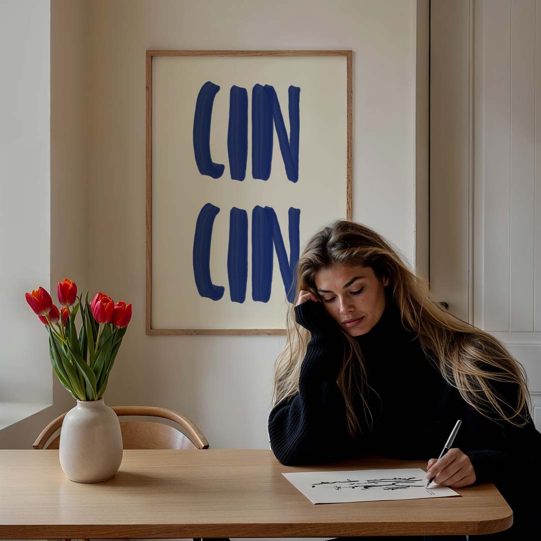 Moderne Typografie Dubbele Woorden Poster-WallArtistic