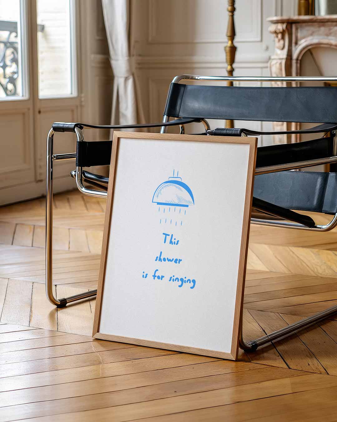 Zingende Douche Poster-WallArtistic