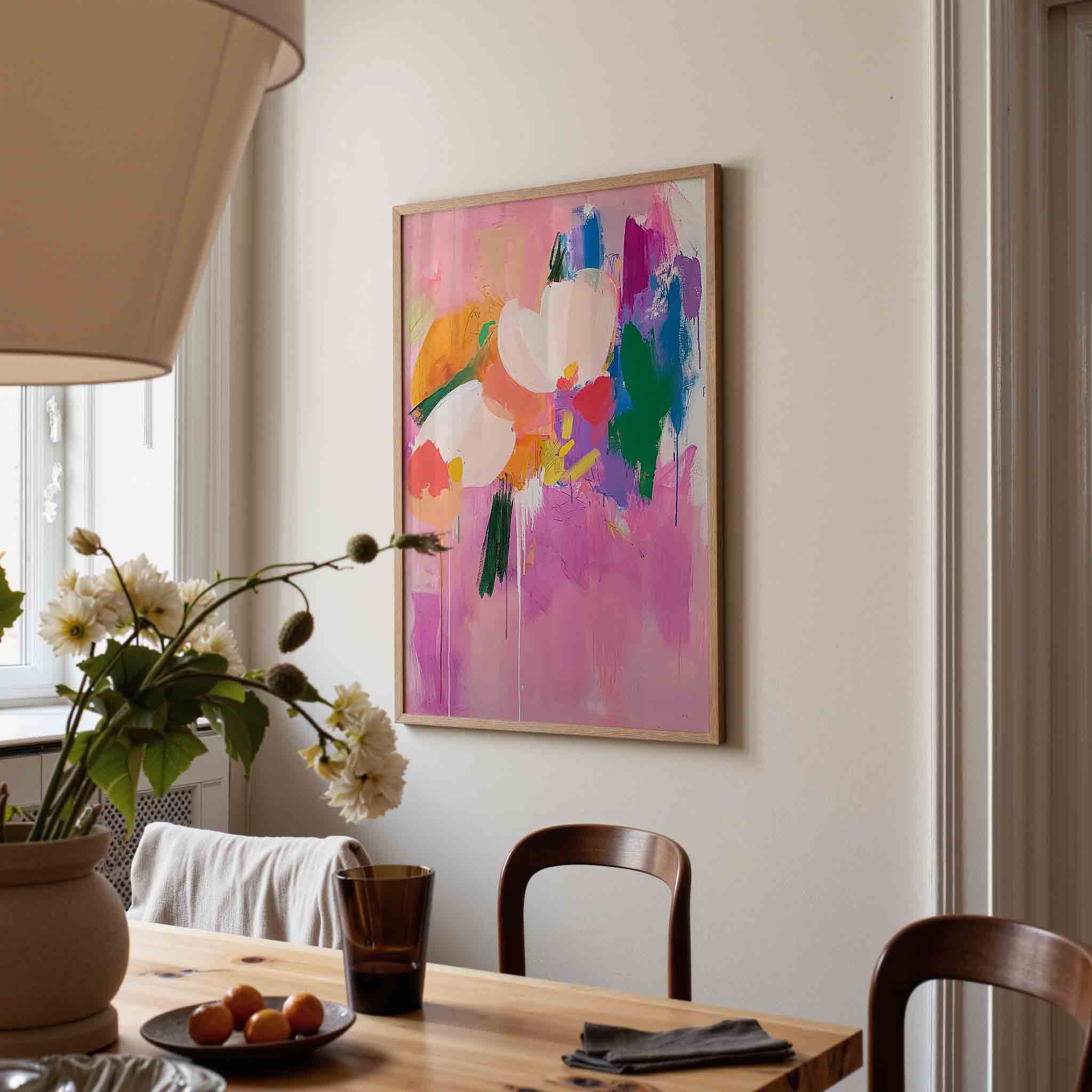 Bloemen en kleuren Poster