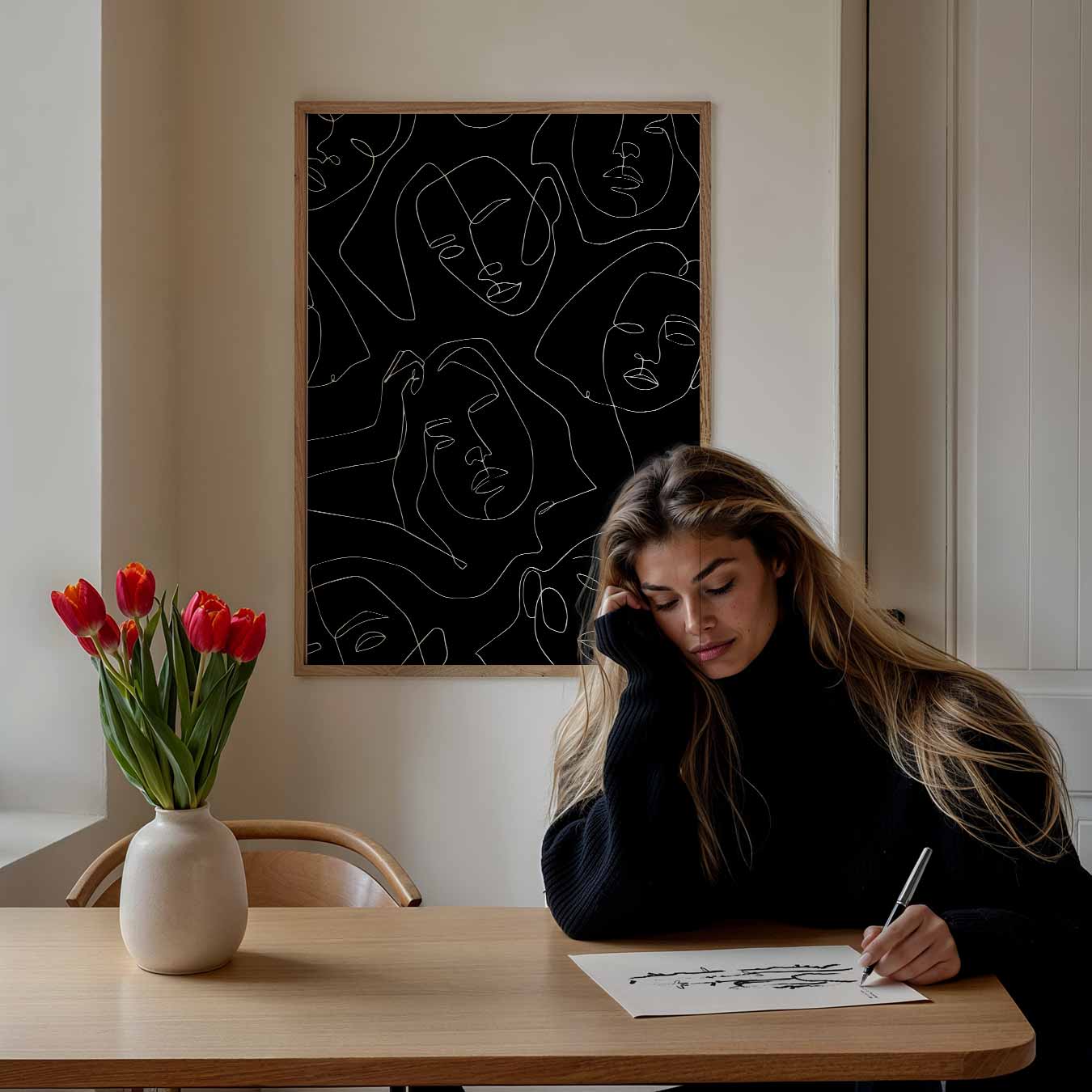 Abstracte Gezichten Poster-WallArtistic