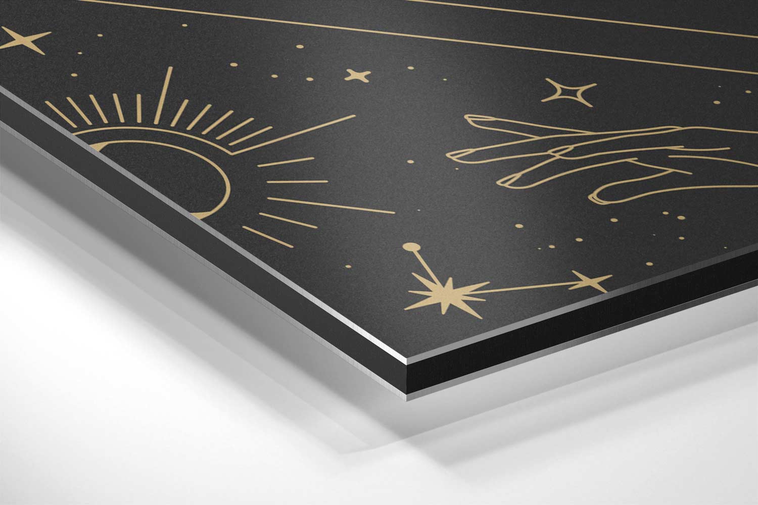 Maanfasen en Sterren Kunstwerk-canvas-dibond-plexiglas-wanddecoratie-WallArtistic