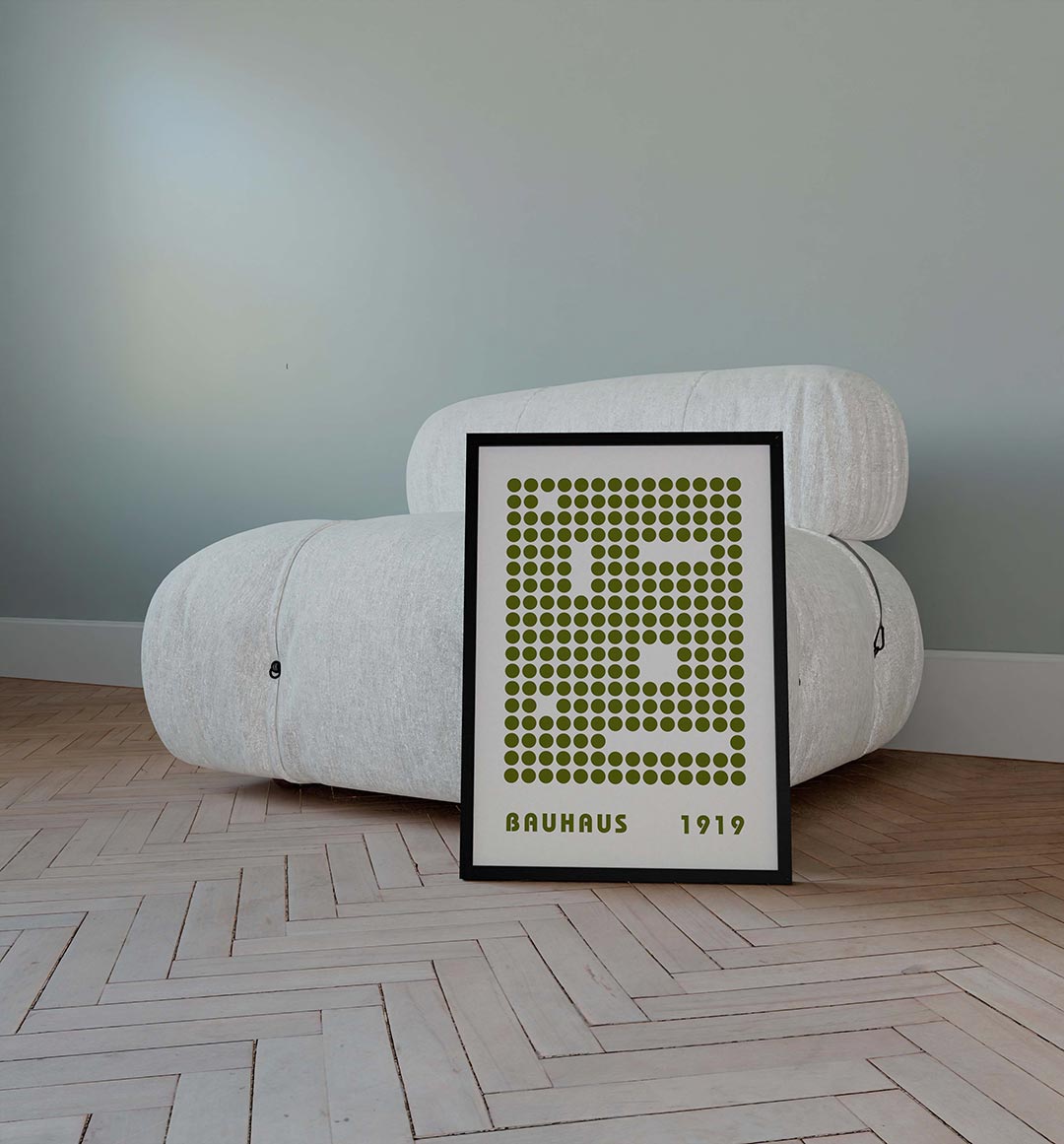 Puntpatroon en typografie Poster