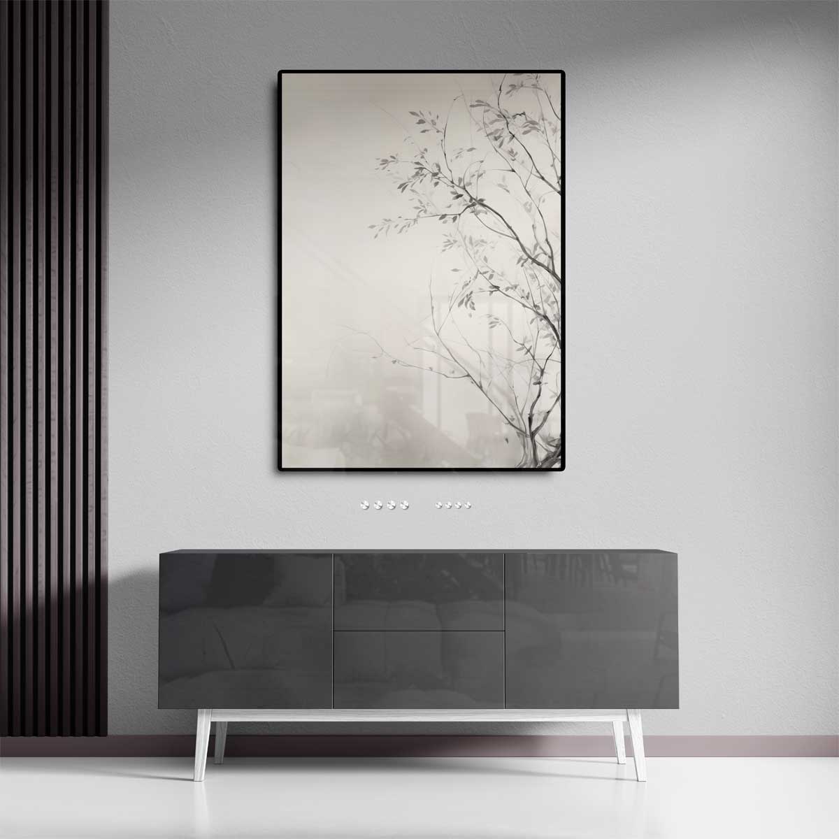 Subtiele Natuurtekening Kunstwerk-canvas-dibond-plexiglas-wanddecoratie-WallArtistic