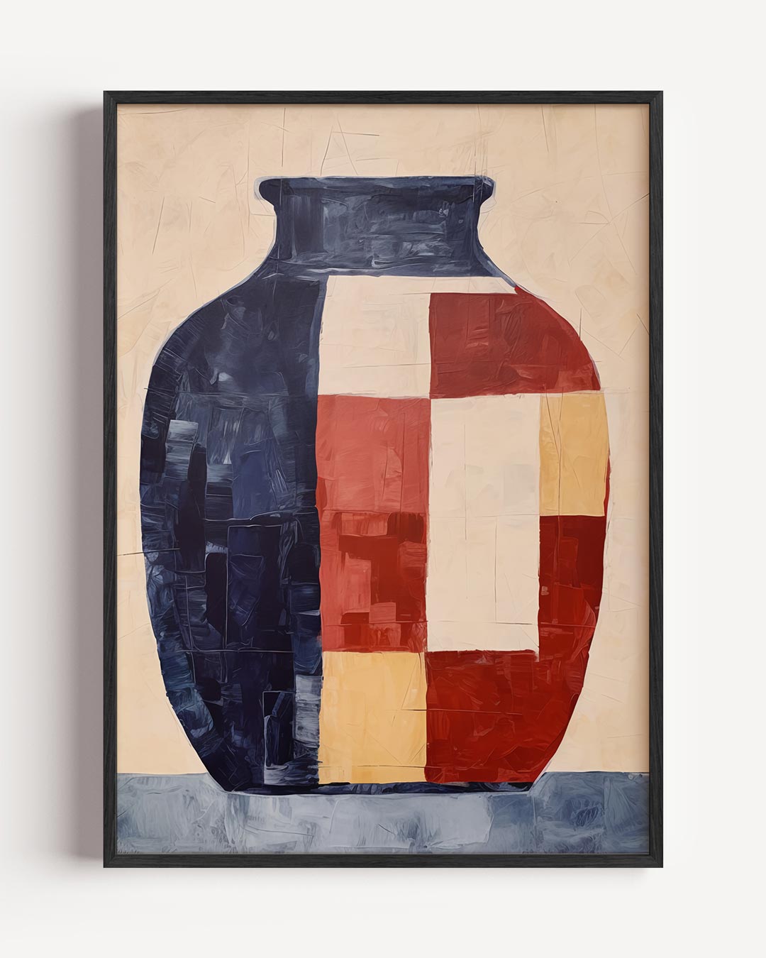 Abstracte Geometrische Vaas Poster-WallArtistic