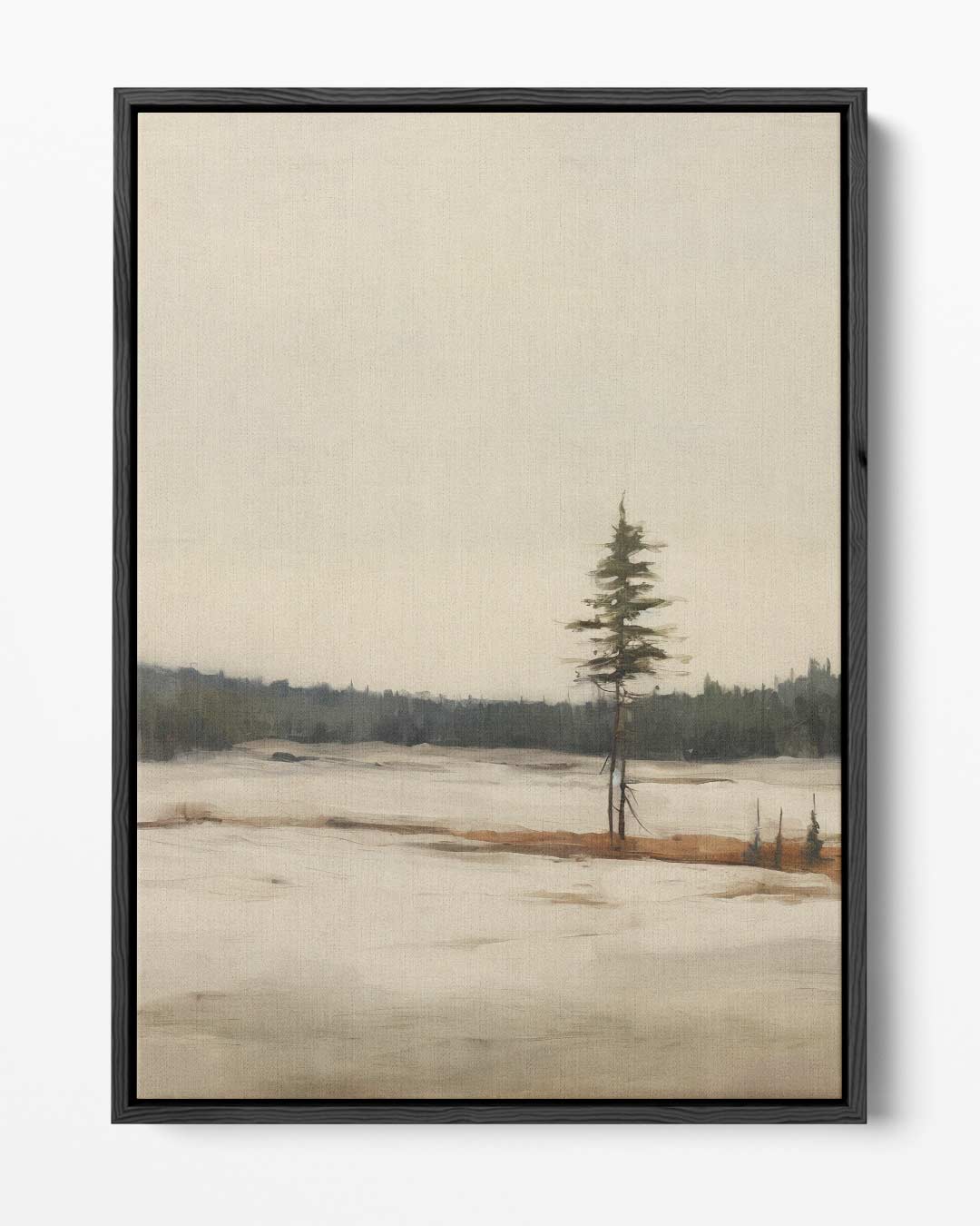 Eenzaamheid in Winterlandschap Kunstwerk-canvas-dibond-plexiglas-wanddecoratie-WallArtistic