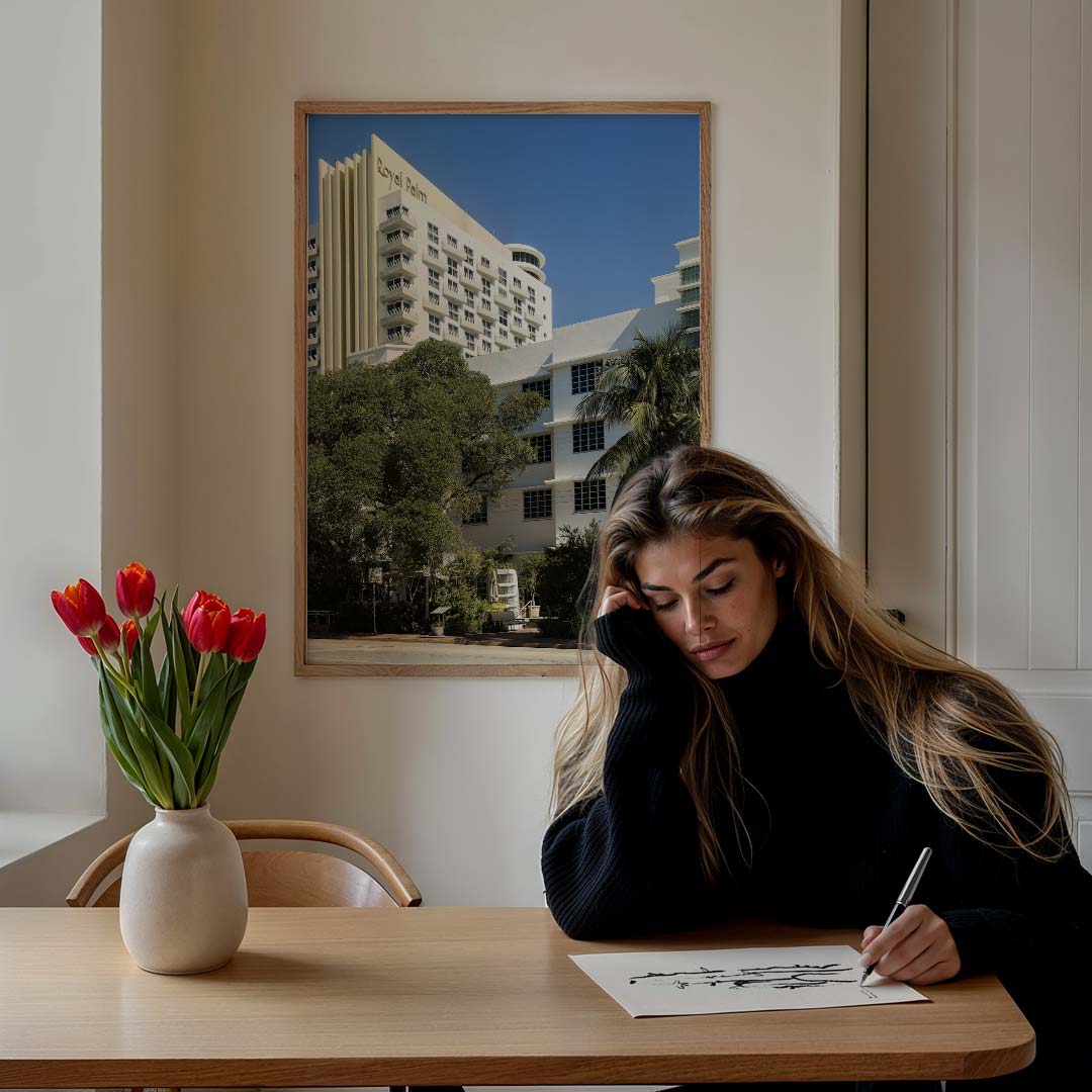 Zonnig Miami Art Deco Poster-WallArtistic