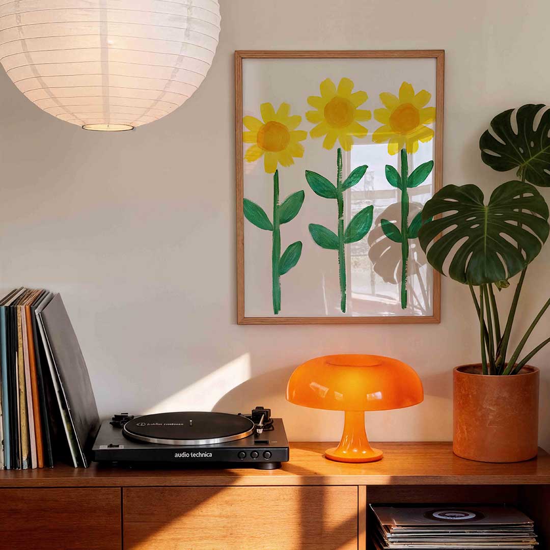 Drie zonnebloemen Poster