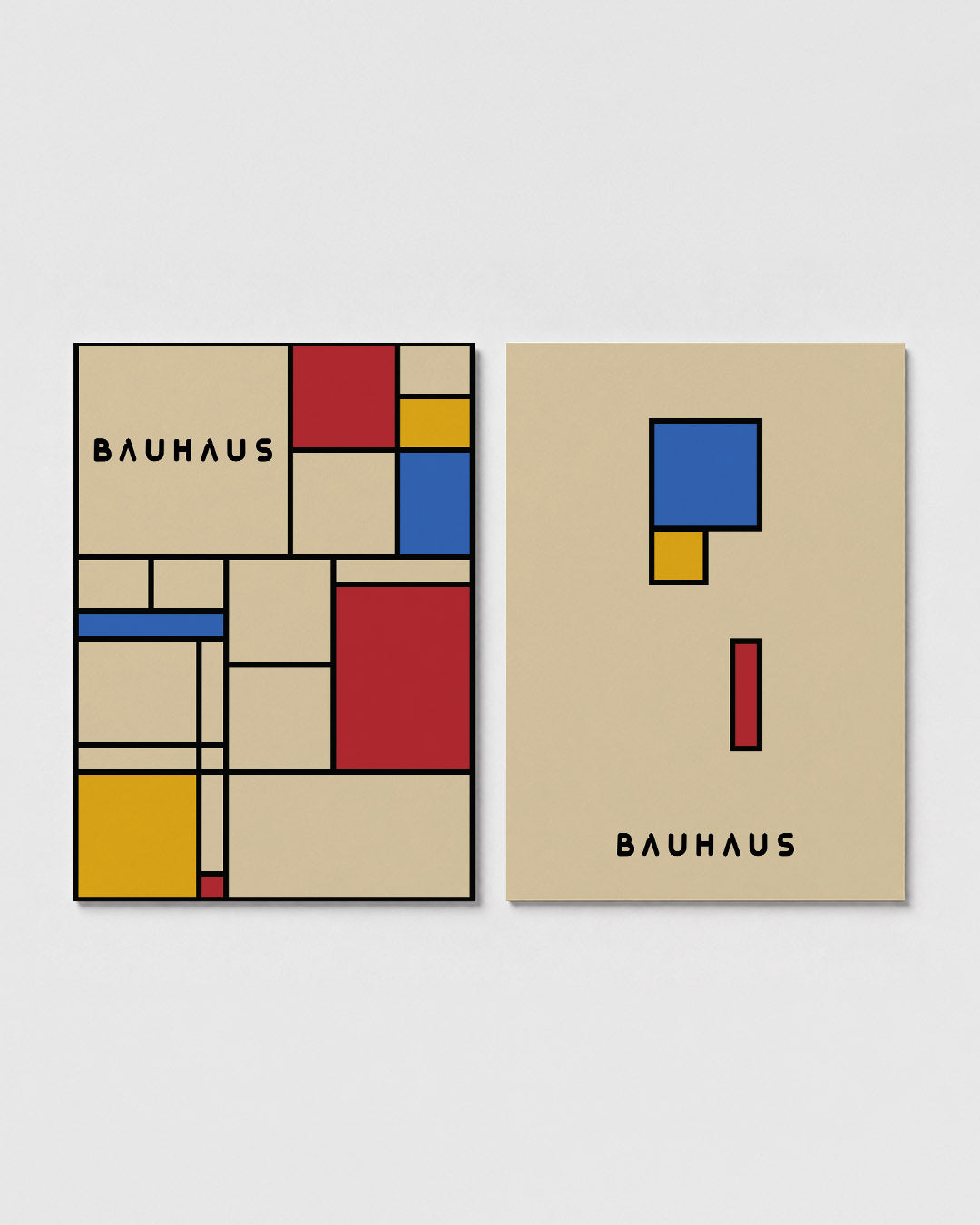 Kleurrijke vlakverdeling Posterset