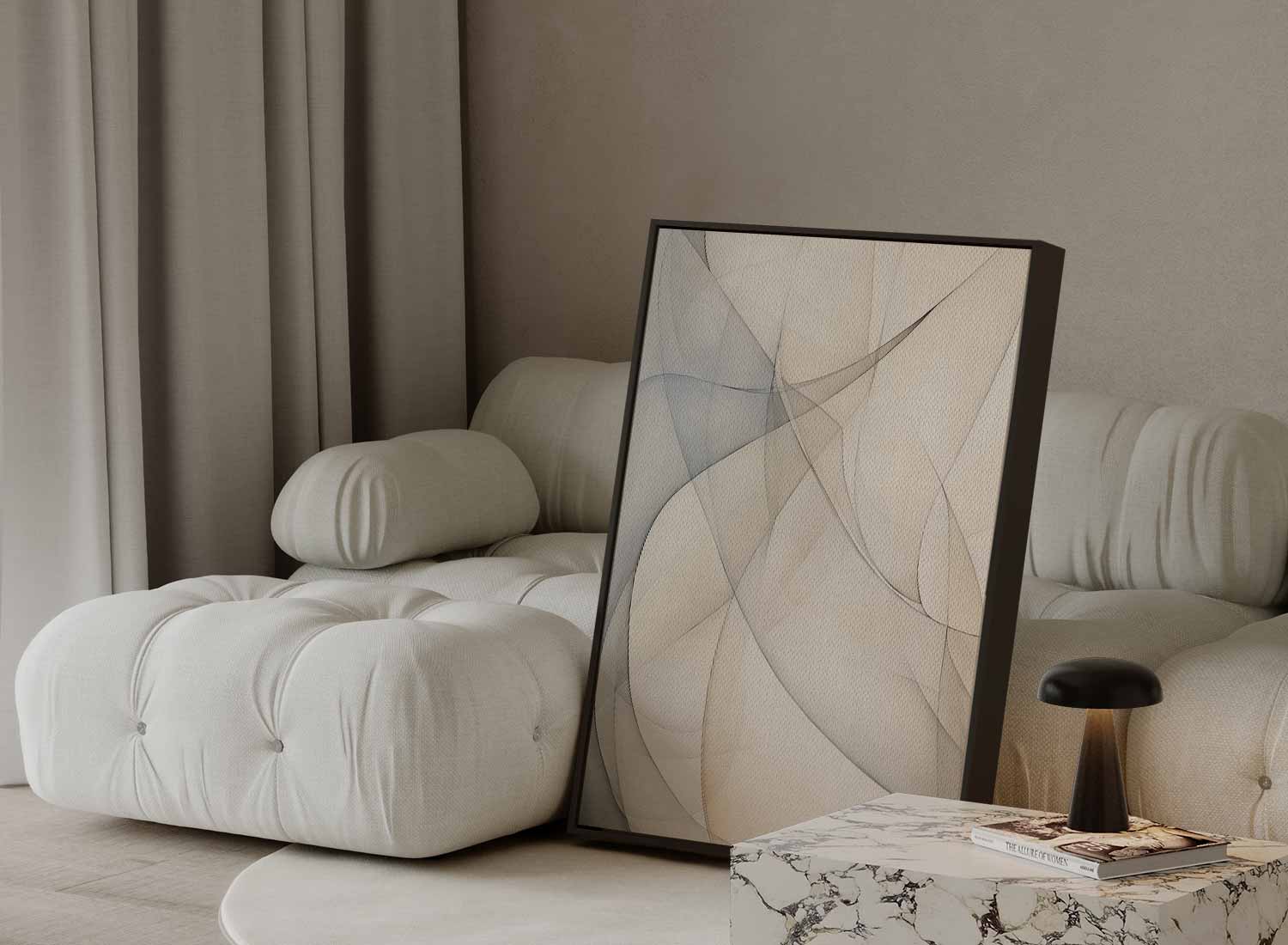 Zachte Lijnen Symfonie Kunstwerk-canvas-dibond-plexiglas-wanddecoratie-WallArtistic