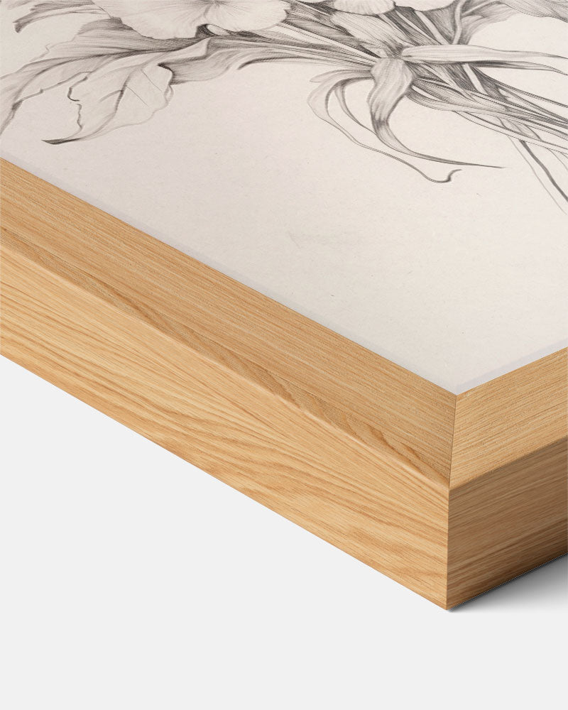 Zwart-wit Bloemenpracht Poster-WallArtistic