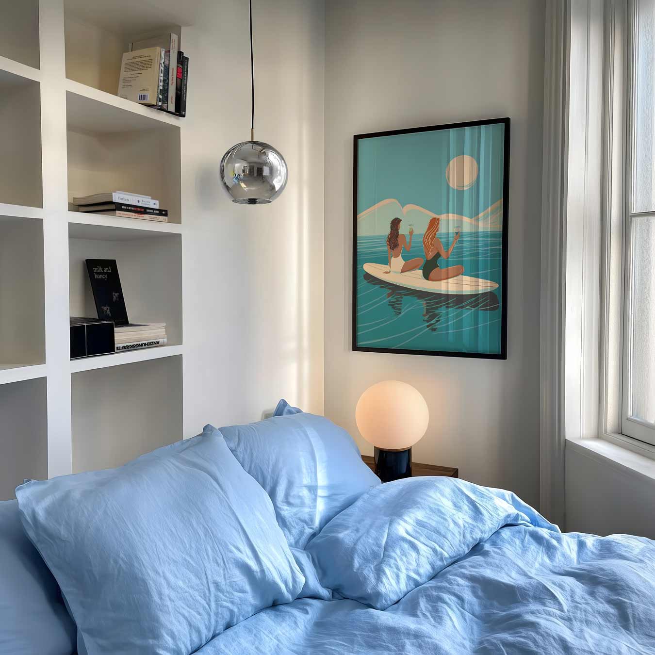 Zonsondergang op het Water Poster