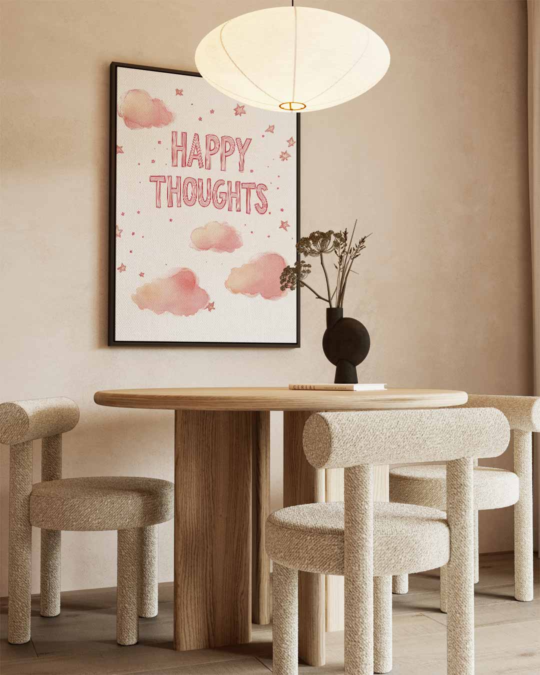 Happy Thoughts Wolkenposter Kunstwerk-canvas-dibond-plexiglas-wanddecoratie-WallArtistic