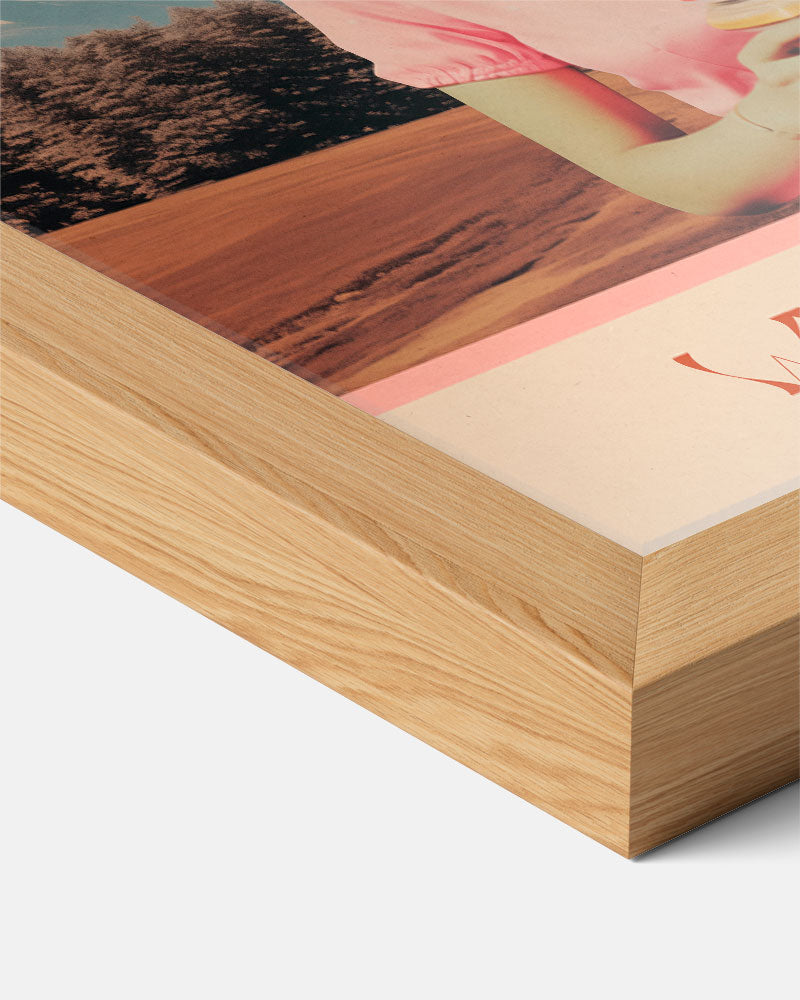 Dromerige Retro Berglandschap Poster-WallArtistic