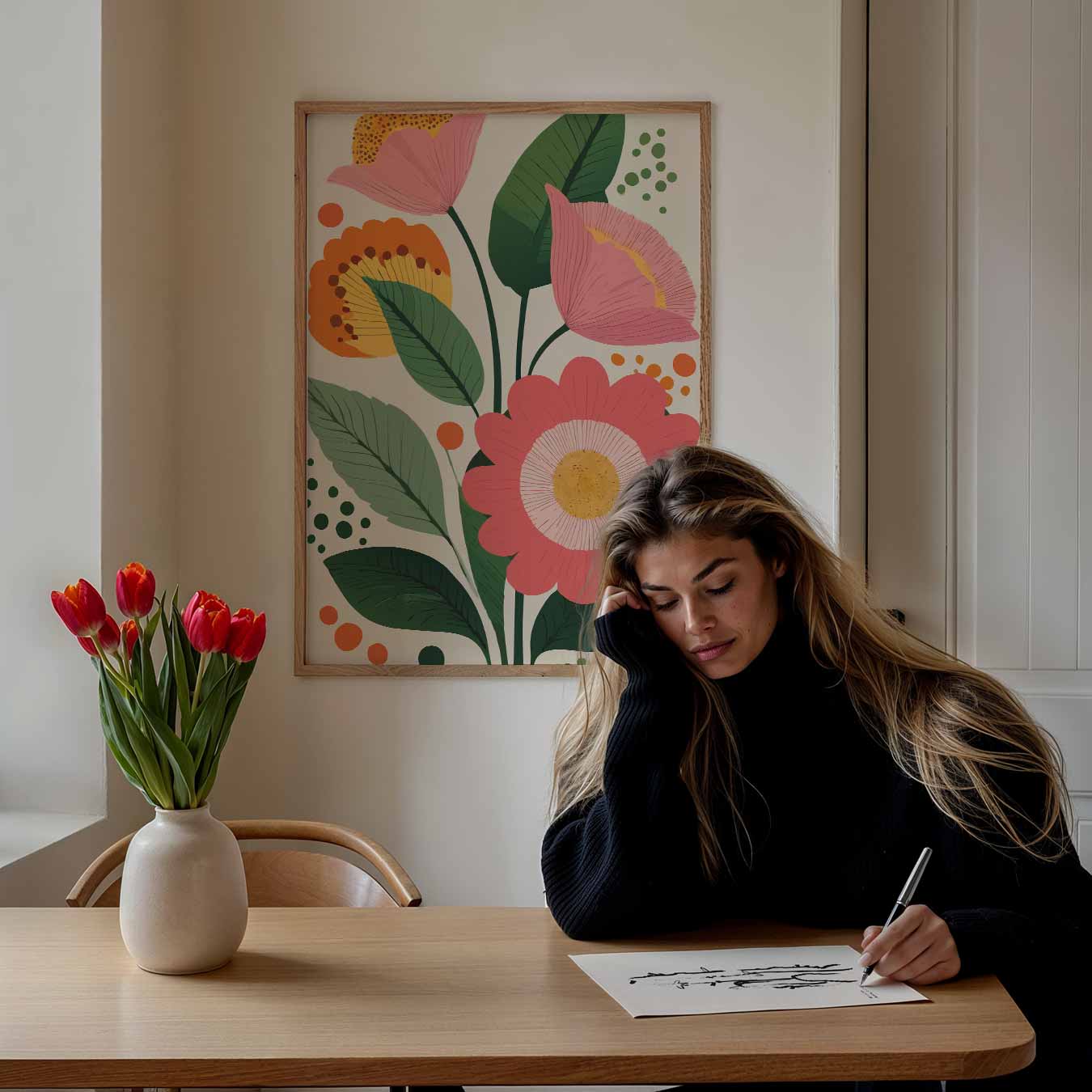 Vrolijke Bloemenpracht Poster