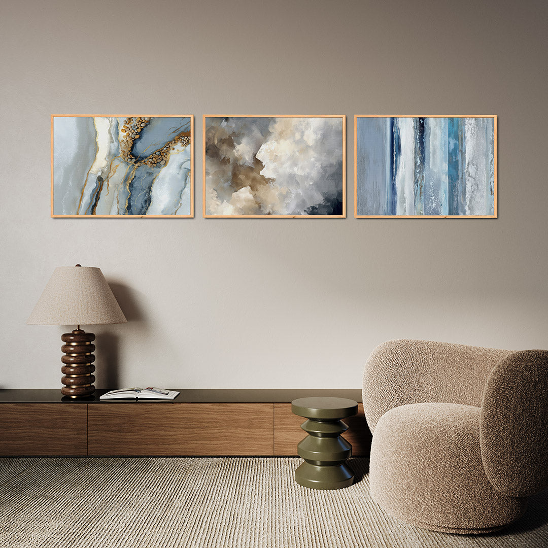 Gouden stroomlijnen Posterset