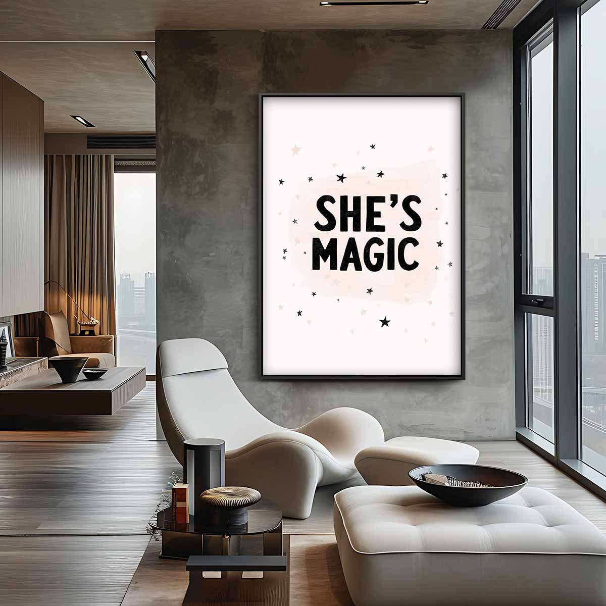 She’s Magic Poster Kunstwerk-canvas-dibond-plexiglas-wanddecoratie-WallArtistic